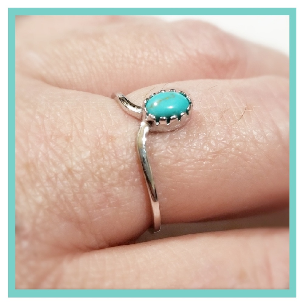 Turquoise & Sterling Silver Ring Size 7 & Size 8